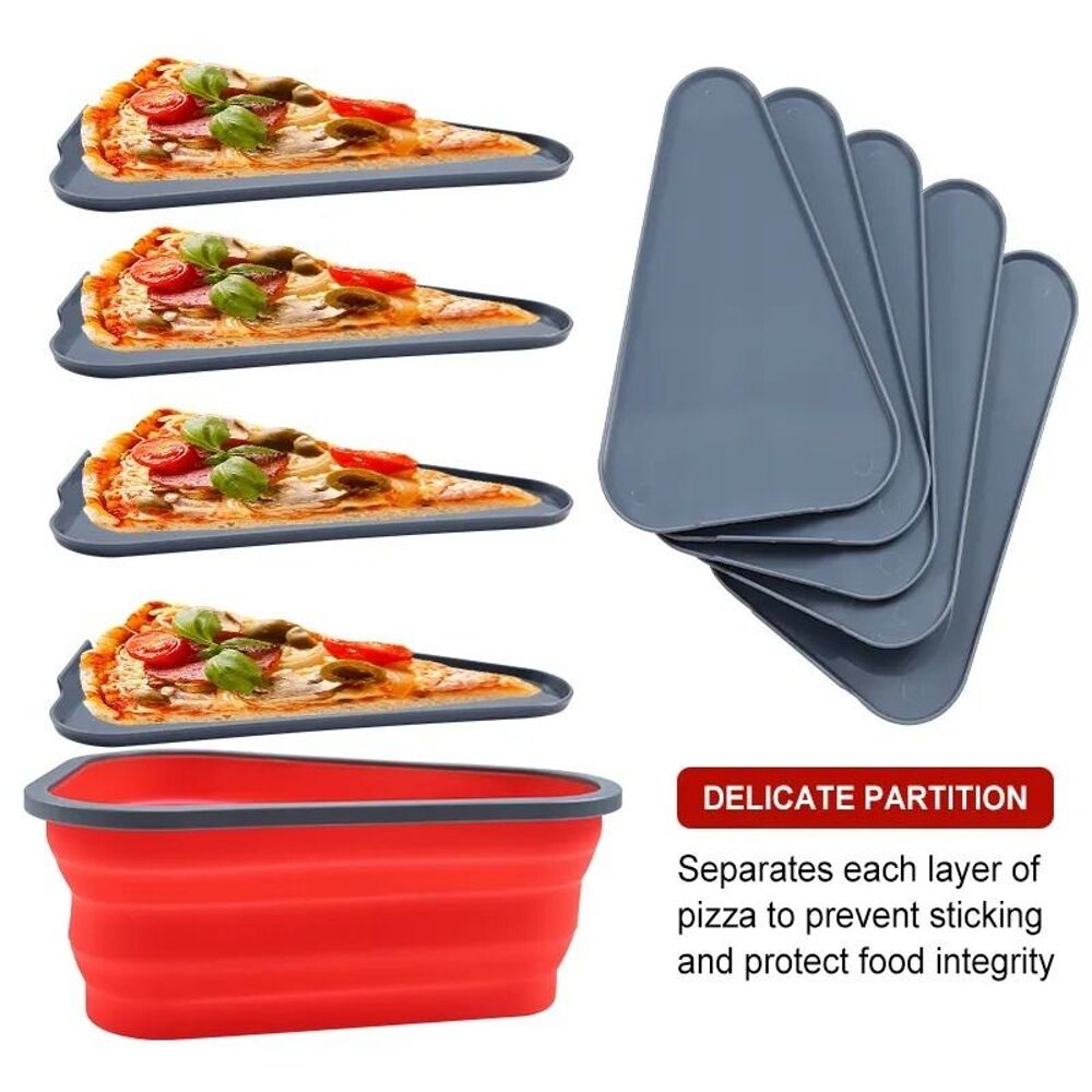 Reusable Pizza Pack Box Foldable Triangular Pizza Storage Container