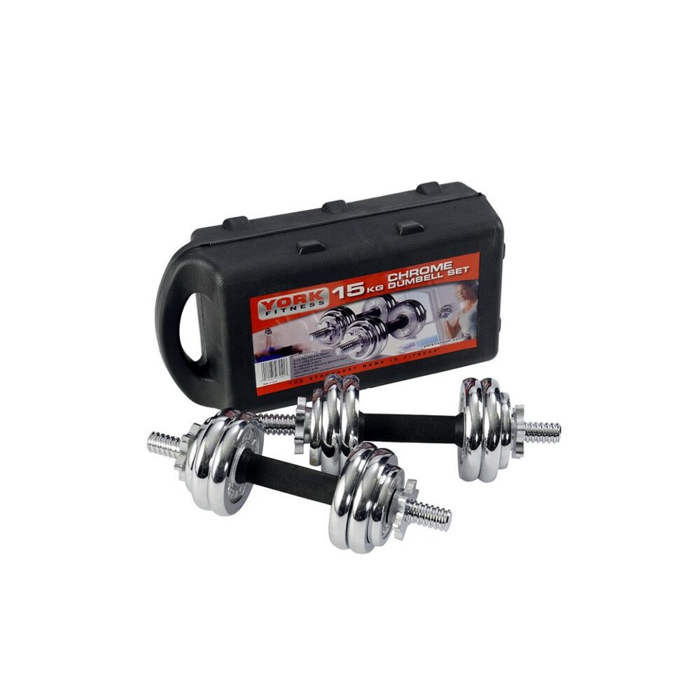 York 15KG Chrome Dumbbell Set 7.5 Kupatana