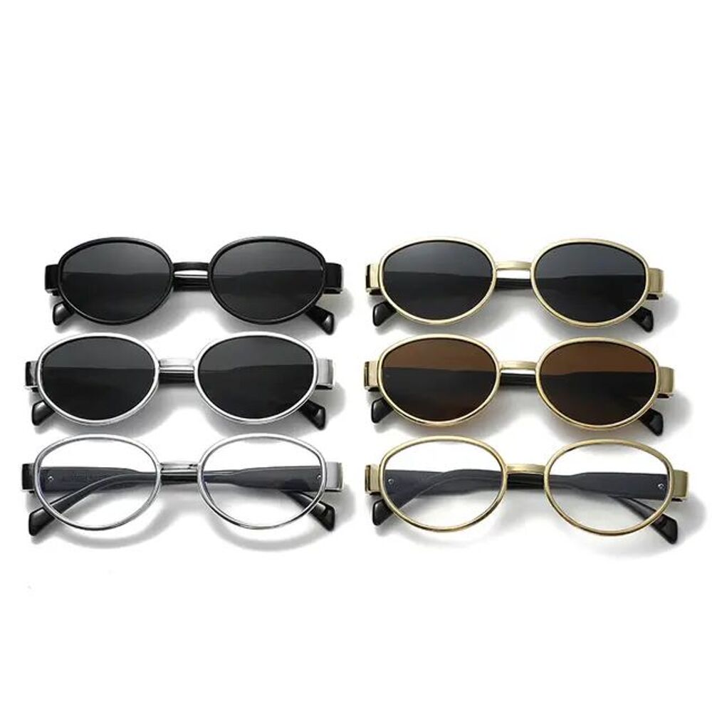 Buy Vintage Sunglasses Retro Oval Designer Sunglasses For Women Men (Gold  Frame Red Lens, 42) at Amazon.in