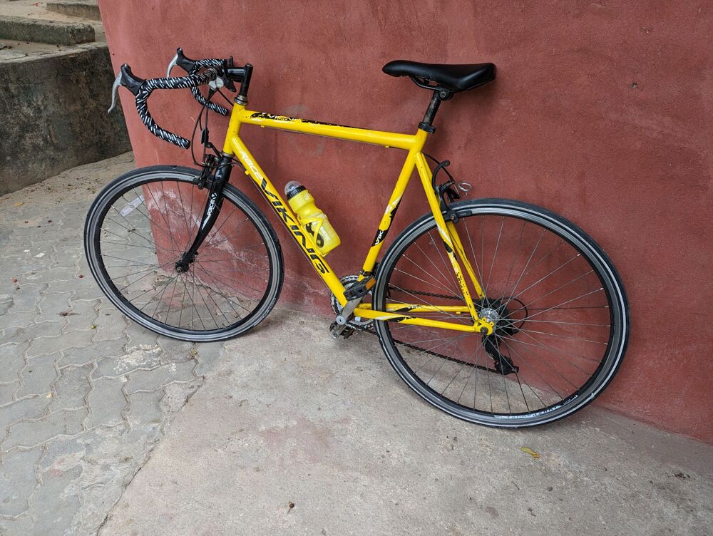 Viking yellow best sale road bike