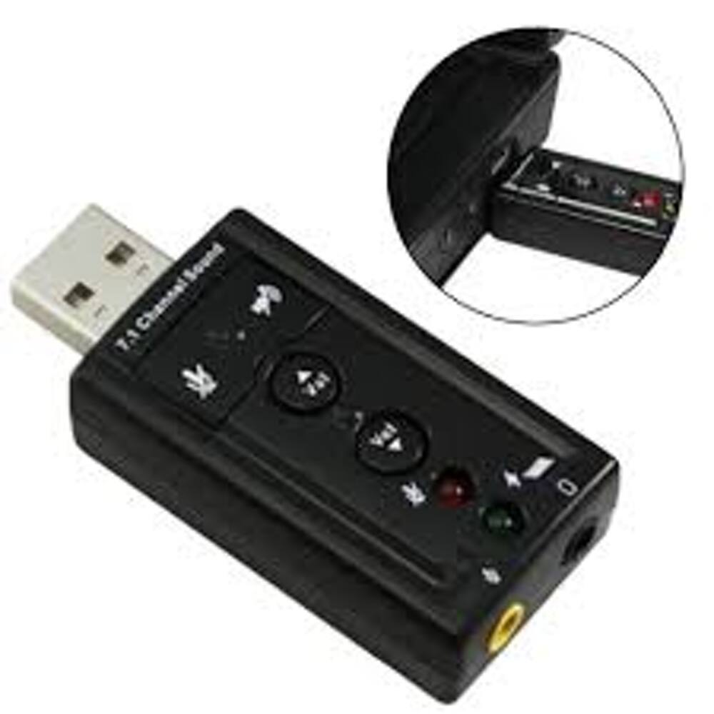 hudiemm0B USB Sound Card DIMAN-HD02 External USB Virtual 7.1 Channel Sound Card Audio Adapter for Laptop 