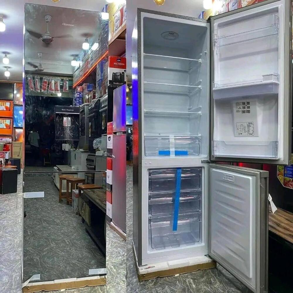 hisense 263lt mirror fridge h370bmi wd