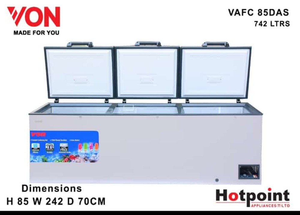 VON HOTPOINT CHEST FREEZER 742L 3 DOORS. Kupatana