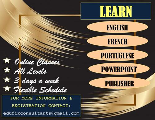 ONLINE COURSES - ENGLISH, FRENCH, PORTUGUESE, POWERPOINT & PUBLISHER