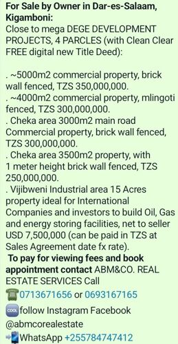 KIGAMBONI COMMERCIAL LANDS 