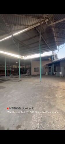 500 SQM WAREHOUSE AT MWENGE
