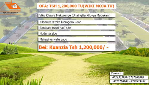 Viwanja Tsh 1,200,000 Kiluvya | Kupatana