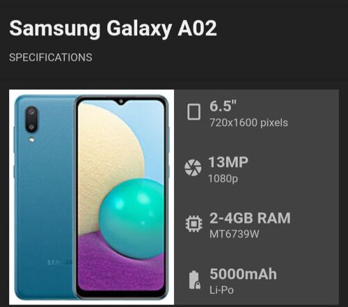 Samsung A02 64gb