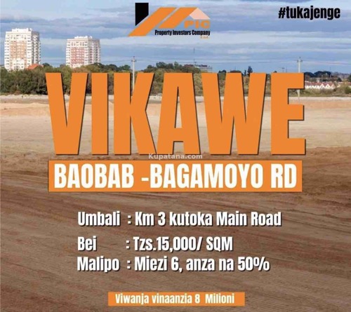 Viwanja Vinauzwa Vikawa Baobab Bagamoyo Road 