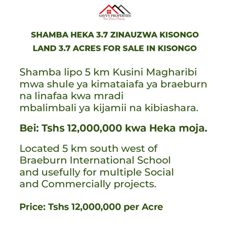 SHAMBA EKARI 3.7 ZINAUZWA KISONGO