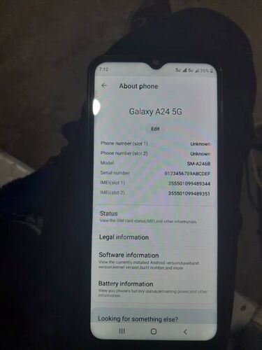 Samsung A24 storage 256gb