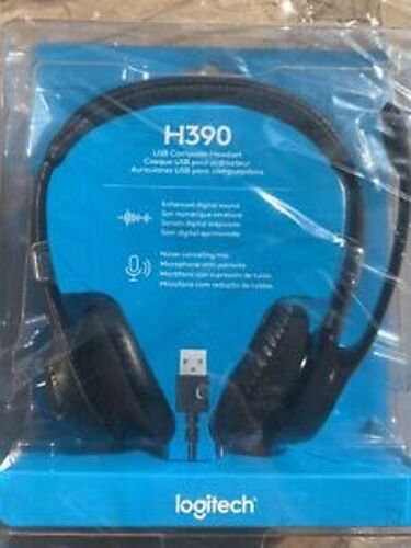Logitech H390 Wired Computer Headset With Noise Reduction Foldable Mic With Volume Control Earphone