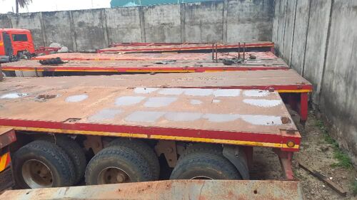 Flatbed Treiler Double tyre 