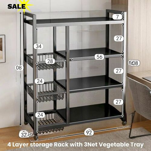 Steelbody 4 layer storage Rack