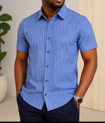Striped short-sleeve shirt 