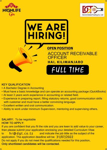 ACCOUNT RECEIVABLE OFFICER