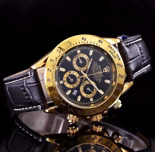 Rolex Leather Watch 