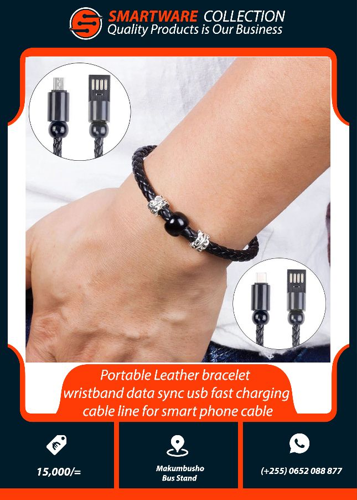Leather bracelet usb Charger