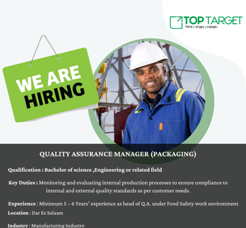 Quality Assurance Manager 
