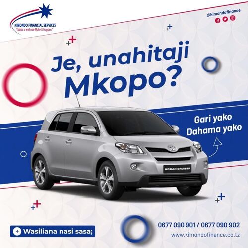 Tunakopesha kwa dhamana ya gar