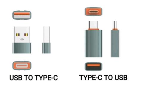 Type c to USB, USB to type c adapter