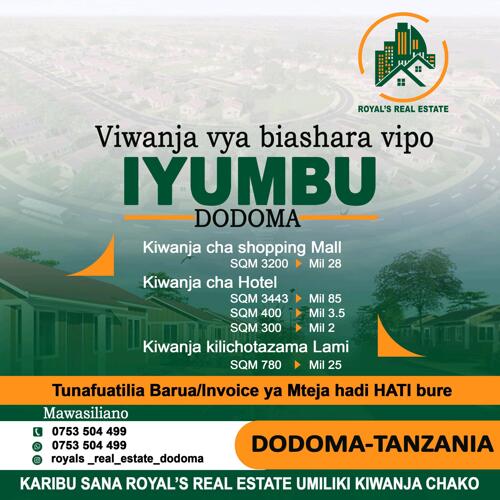 Dodoma iyumbu tunauza viwanja kwa bei nafuu sana