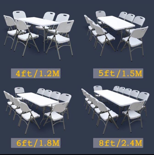Folding table with chair