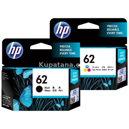 HP 62 Value Pack 2 Ink Cartridges Genuine Black / Colour