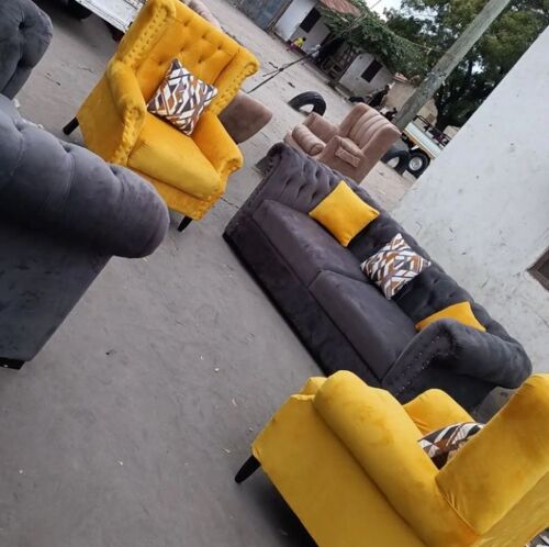 Sofa set ya kitambaa valvet og