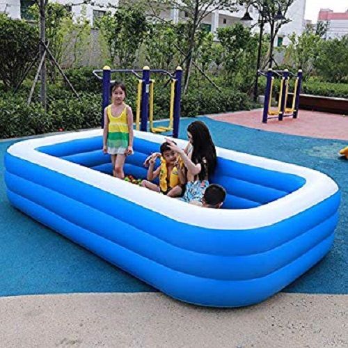 Largest Family Inflantable PVC Swimming Pool(cm 255*180*80)-With Air Compressor