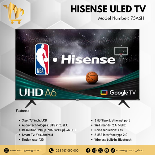 HISENSE TV-75A6H