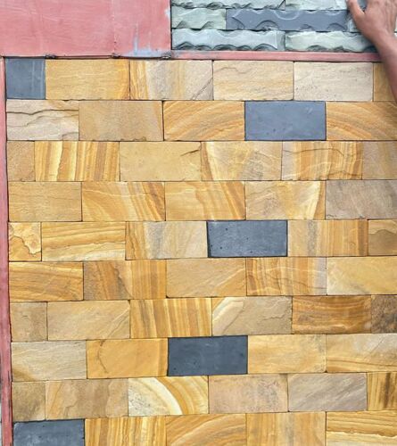 Sized Yellow stone with black