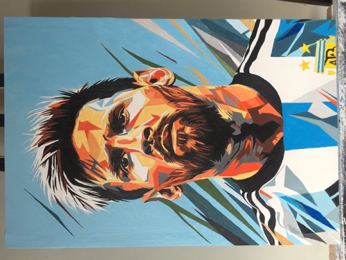 Lionel Messi painting