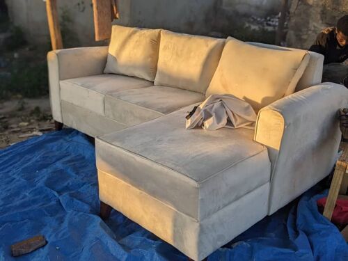 L sofa full fiber and spring 