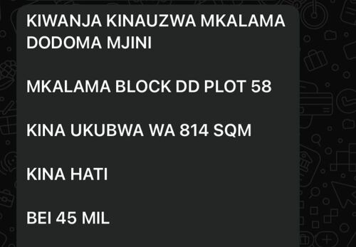 Plot for sale mkalama dodoma m