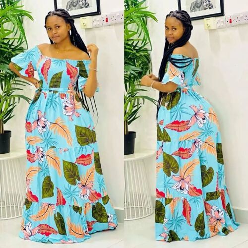 Long loose flower dress