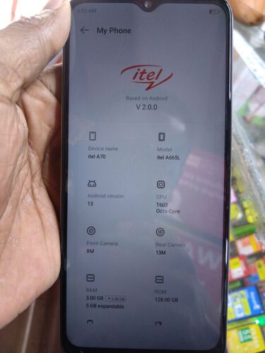 Itel A70 Kitonga