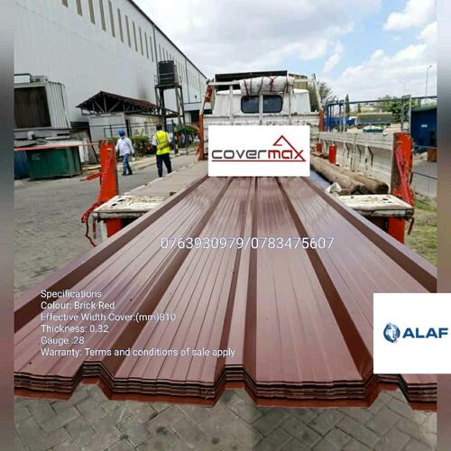 CoverMax(ALAF LTD) 30G Brick Red Textured Roofing Sheet