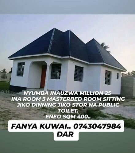Nyumba inauzwa mil 25