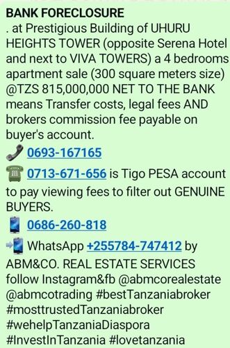 UHURU HEIGHTS TOWER FLAT