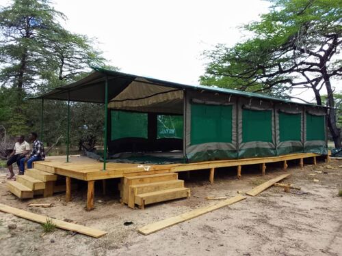Camping tent installation 15