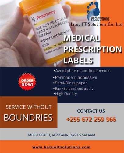 Pharmacy Prescription Labels