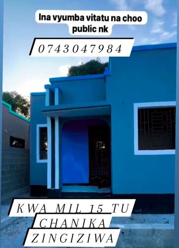Nyumba inauzwa mil 15 