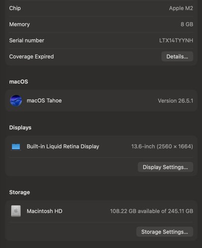 MacBook Air (M2,2022)