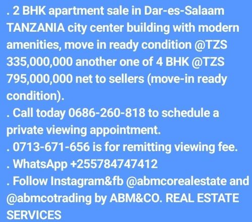 APARTMENT SALES