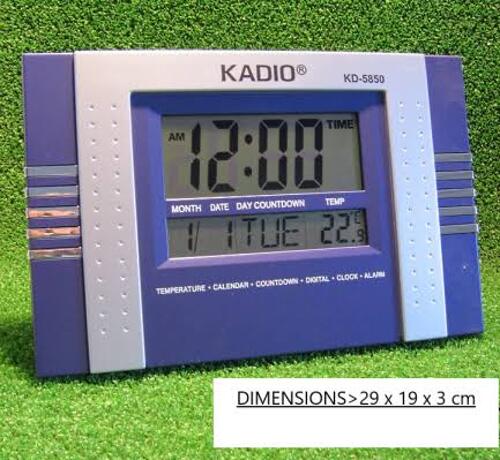 KADIO 5850 DIGITAL WALL AND TABLE CLOCK