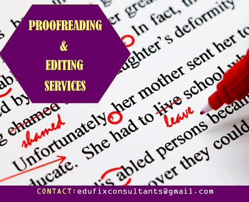 PROOFREADING AND EDITING SERVICES