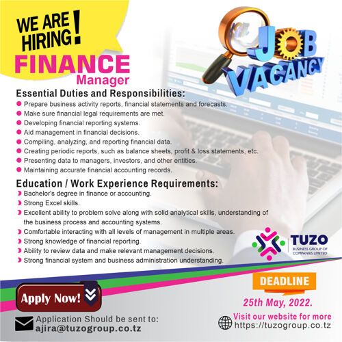 Finance Manager Job