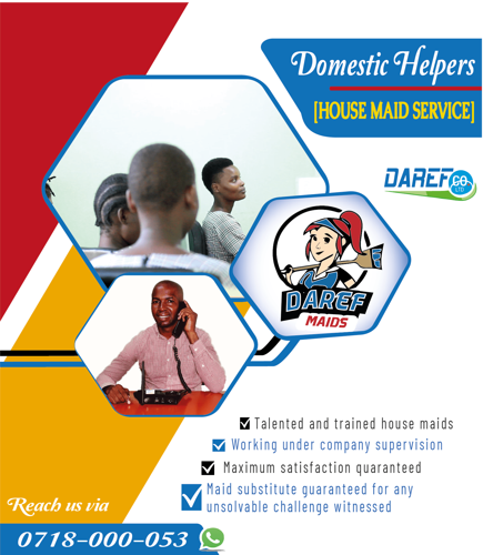 Housemaids/house girls in Arusha (day workers)