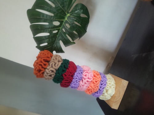 Crochet scrunchies